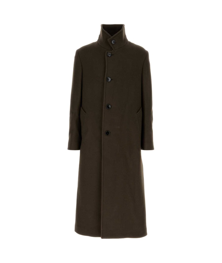 【送料&関税込】Ami Alexandre Mattiussi Virgin Wool Coat Ami Alexandre Mattiussi Virgin Wool Single-breasted Coat In