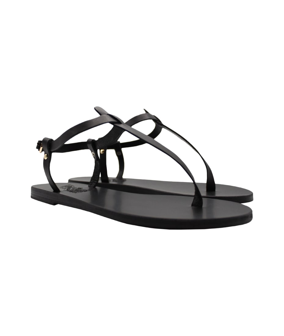 Ancient Greek Sandals レオパード トングサンダル 36 黒 Ancient Greek Sandals レオパード トングサンダル 36 黒