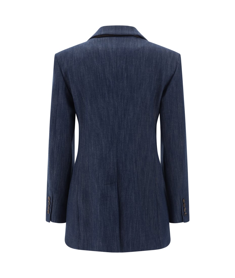 Brunello Cucinelli Blazer Jacket - Blu/argento