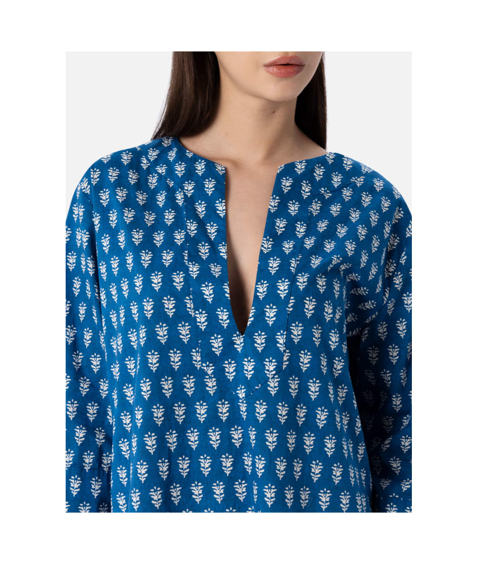 ワンピース MC2 Saint Barth MACHA - Cotton tunic dress (MHA001 05752H) Macha linen tunic dress with coral print – MC2 Saint Barth