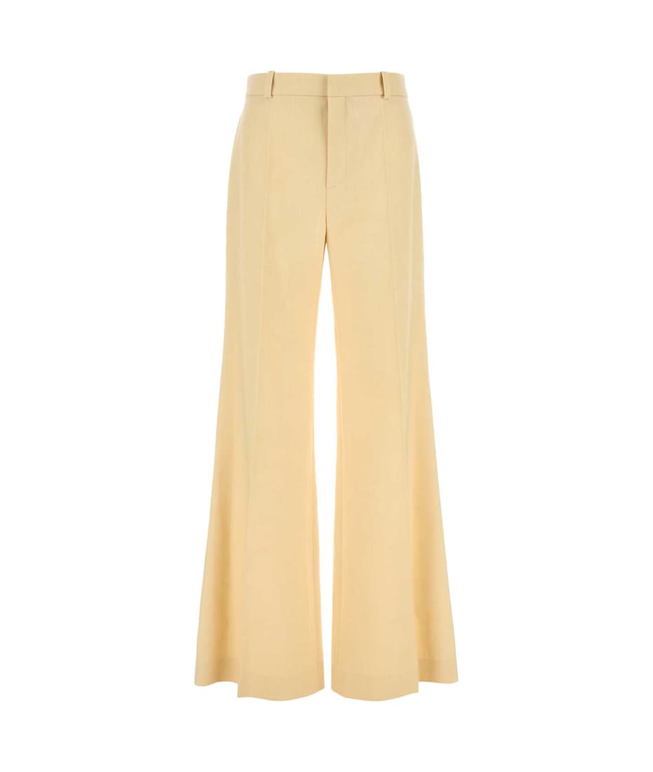 パンツ CHLOE Woman Pants Beige CH25UPA15434 223 Chloé Cream Canvas Wide-leg Pant | italist