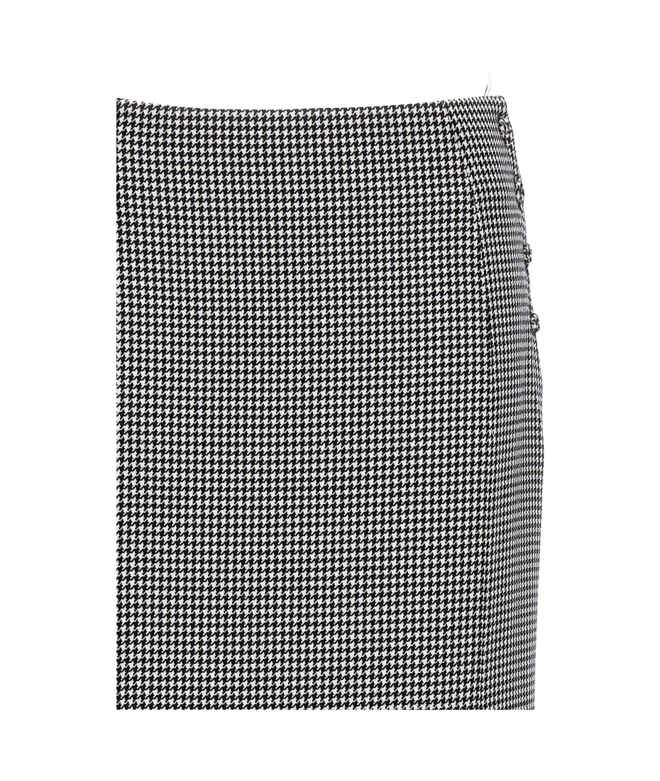 スカート THOM BROWNE Pied de poule long skirt White/Black Thom Browne BlackWhite Pied De Poule Long Skirt for Women