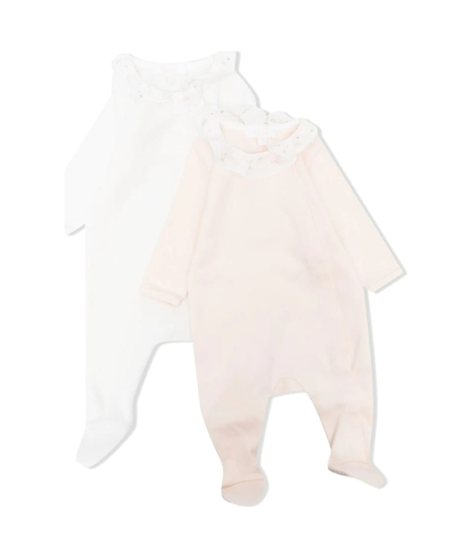patroon Niet ingewikkeld agentschap Chloé Baby Set 2 Pyjamas In Pink And White Cotton | italist, ALWAYS LIKE A  SALE