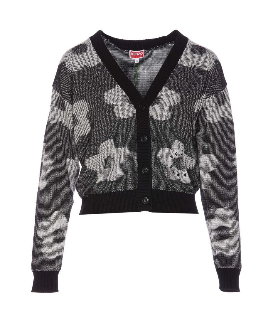 Black Cotton 'kenzo Flower Spot' Cardigan | italist, ALWAYS LIKE A