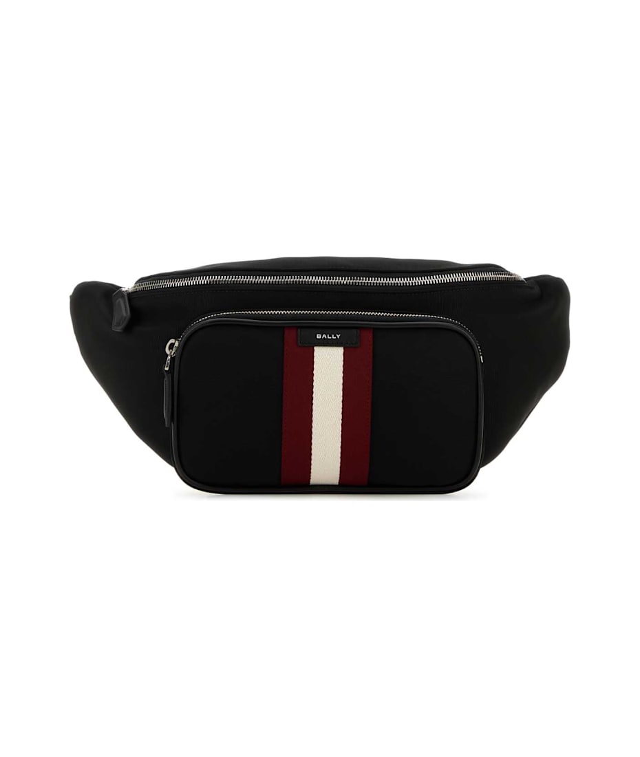 【送料&関税込】Bally Black Canvas Code Belt Bag Bally Black Canvas Code Belt Bag | italist