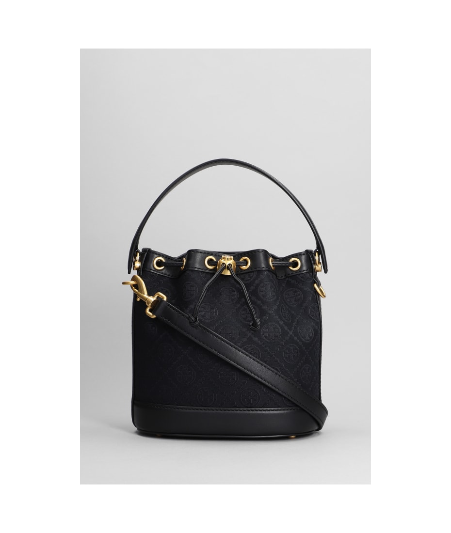 Tory Burch T Monogram Bucket Bag in Black