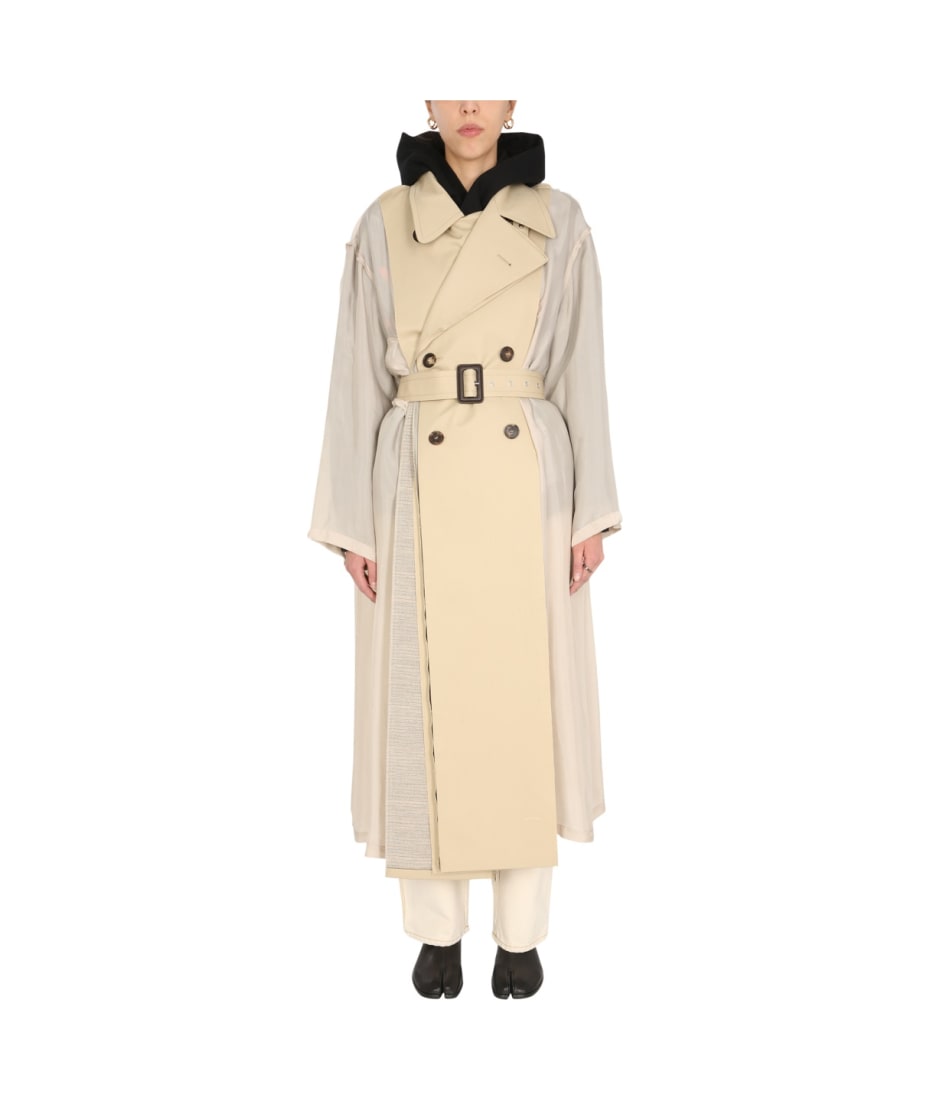 トレンチコート Maison Margiela TWO-MATERIAL TRENCH (S51AH0163_S52585119) Maison Margiela Two-material Trench | italist
