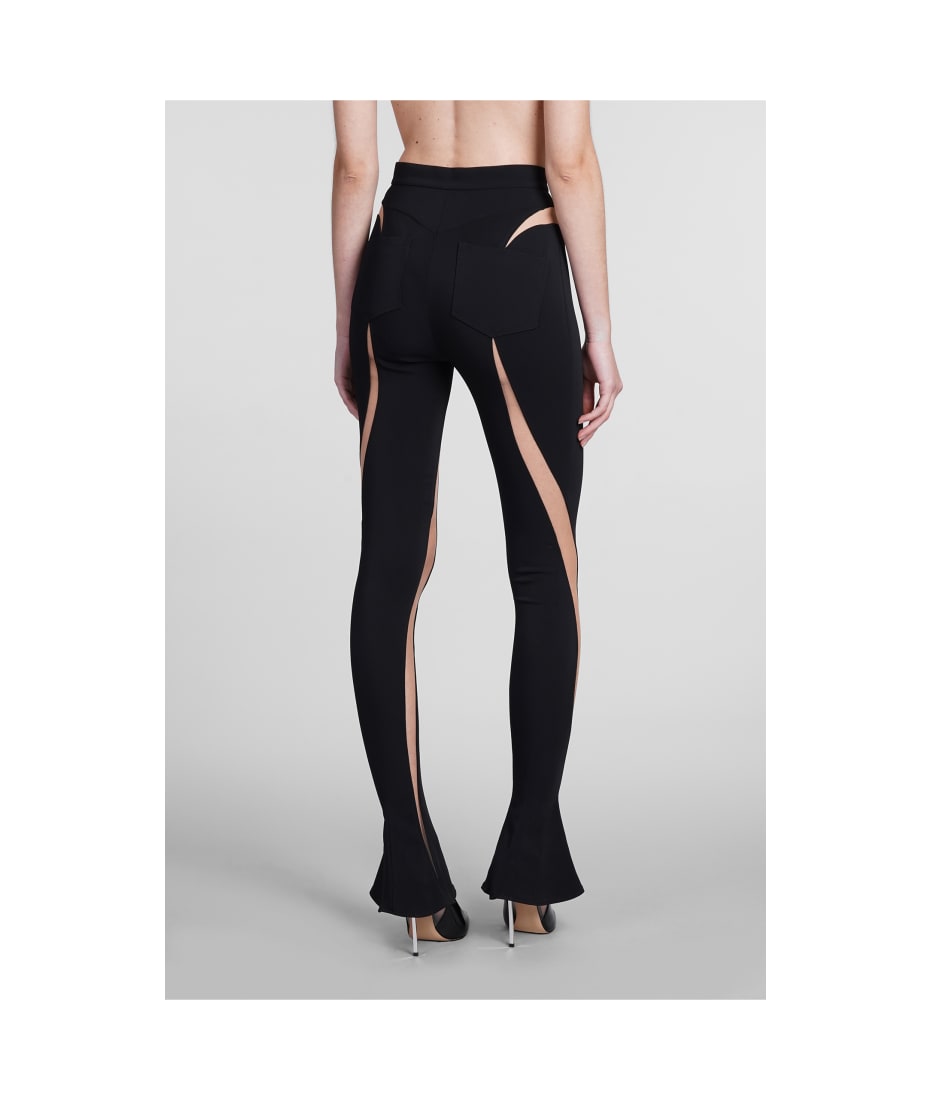 パンツ MUGLER Mesh insert leggings Black  24P1PA0404470 Mugler Mesh Insert Leggings | italist