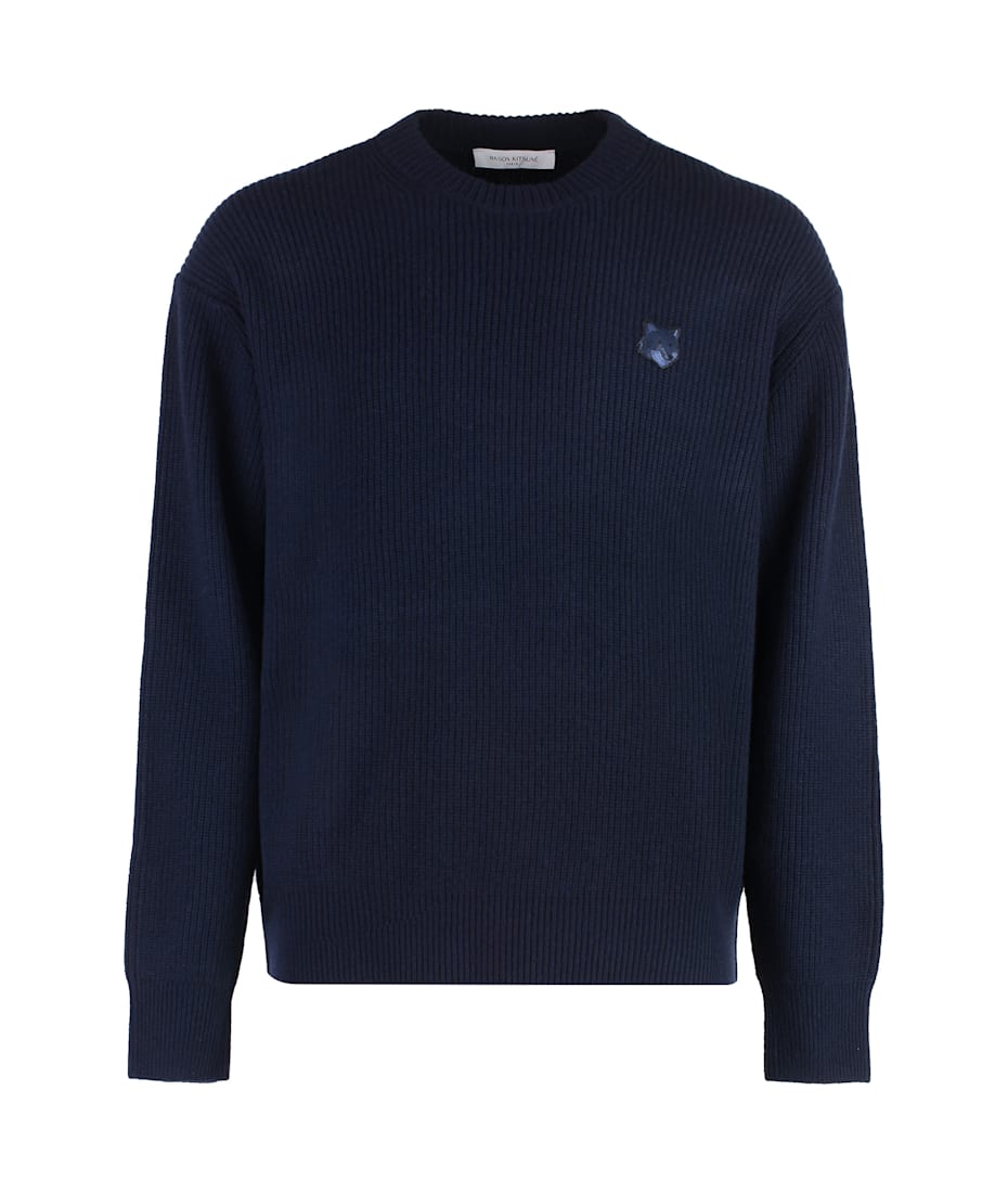 【送料&関税込】Maison KitsunAC Wool-blend Crew-neck Sweater Maison Kitsuné Wool-blend Crew-neck Sweater | italist