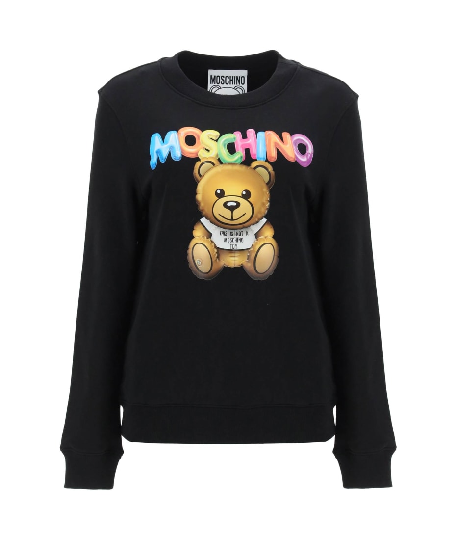 'teddy Bear' Printed Crew-neck Sweatshirt