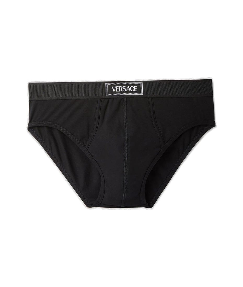 Versace 90s Logo-waistband Stretched Briefs | italist