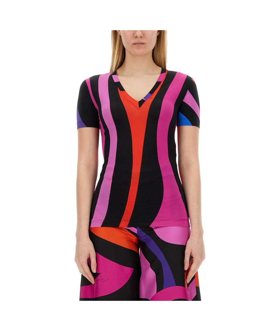 Pucci Marble Print T-shirt | italist