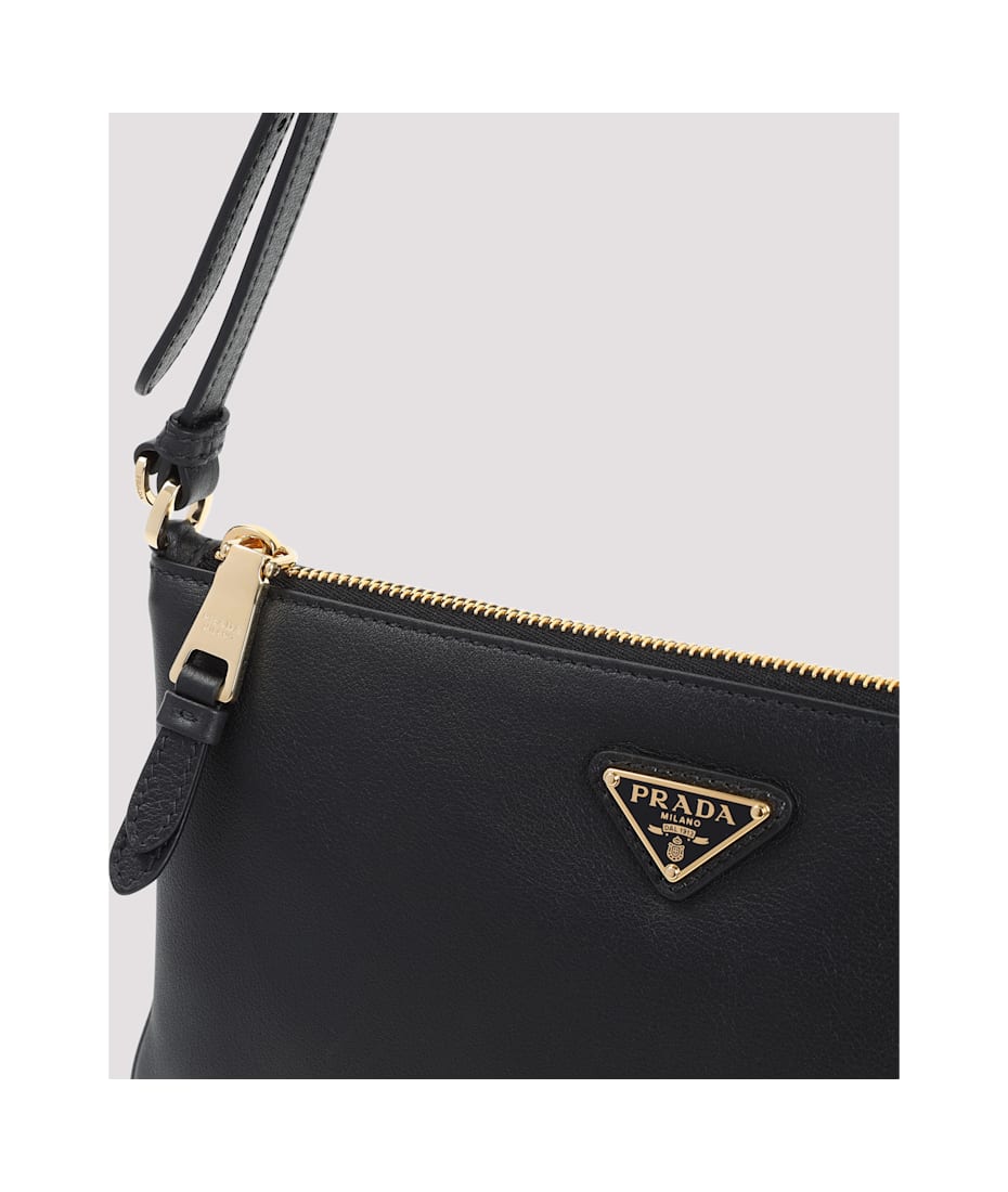 Prada Black Leather Shoulder Bag | italist