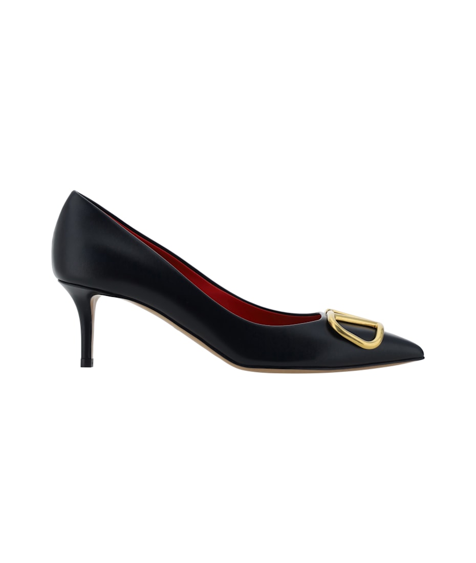 24AW new/VALENTINO GARAVANI VLOGOポインテッドパンプス Pumps Valentino Garavani - VLogo patent leather pumps black - The