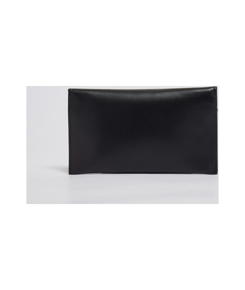 Patrizia Pepe Outlet: wallet in leather with metallic logo - Fuchsia