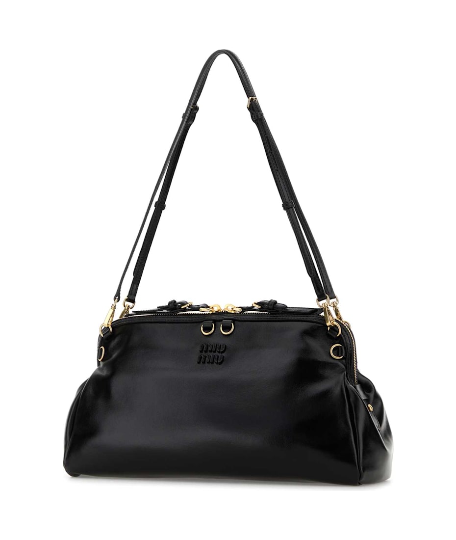 Miu Miu Black Leather Shoulder Bag | italist