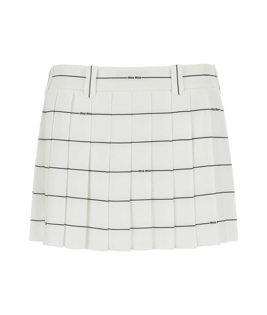 VIP【送料関税込】MiuMiu Printed Crepe Mini Skirt Miu Miu Printed Crepe Mini Skirt | italist
