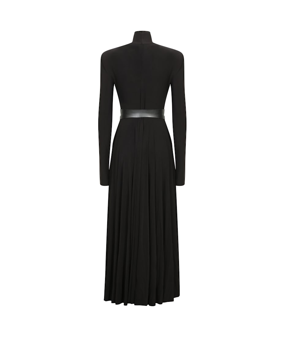 Norma Kamali Black Flare Midi Dress | italist