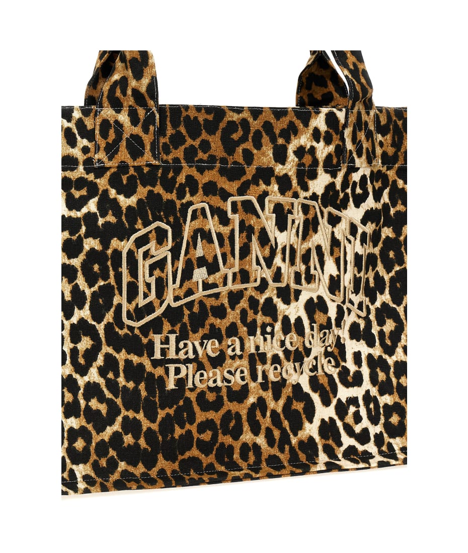 Ganni Shopping Leopard Embroidery Logo | italist