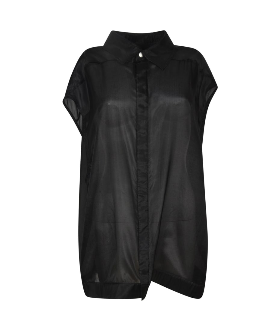 Rick Owens See-through Sleeveless Shirt - Black