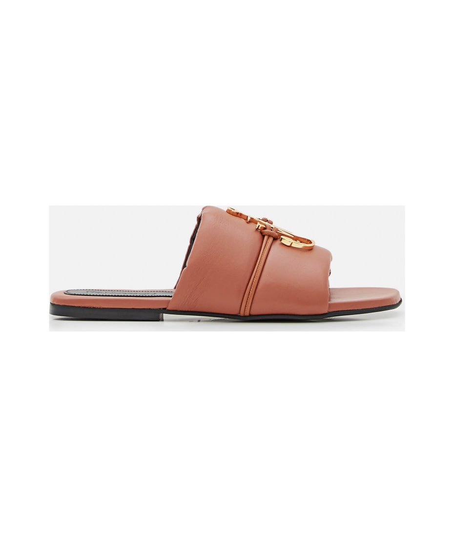 J.W. Anderson Anchor Logo Leather Slides | italist