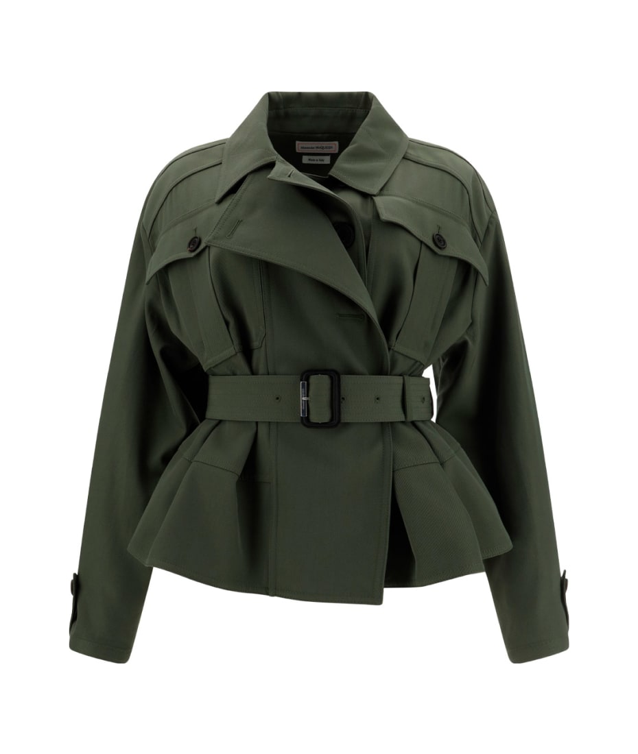 Alexander McQueen Military Jacket With Ruffles italist ALWAYS LIKE A SALE