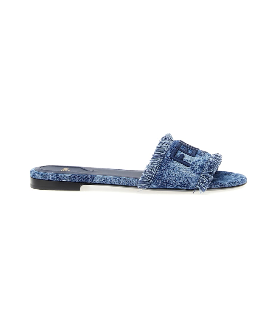 フェンディ 'Fendi Sunshine'スライド Fendi Sunshine 65MM Pequin Striped Platform Slides | Saks