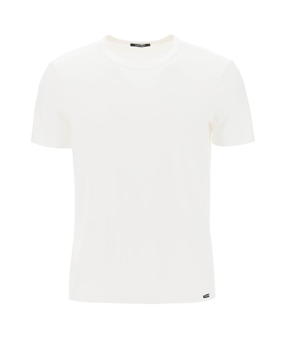 Tシャツ・カットソー TOM FORD White stretch cotton t-shirt (JHL019JMC067 AW002) Tom Ford T-shirt | italist