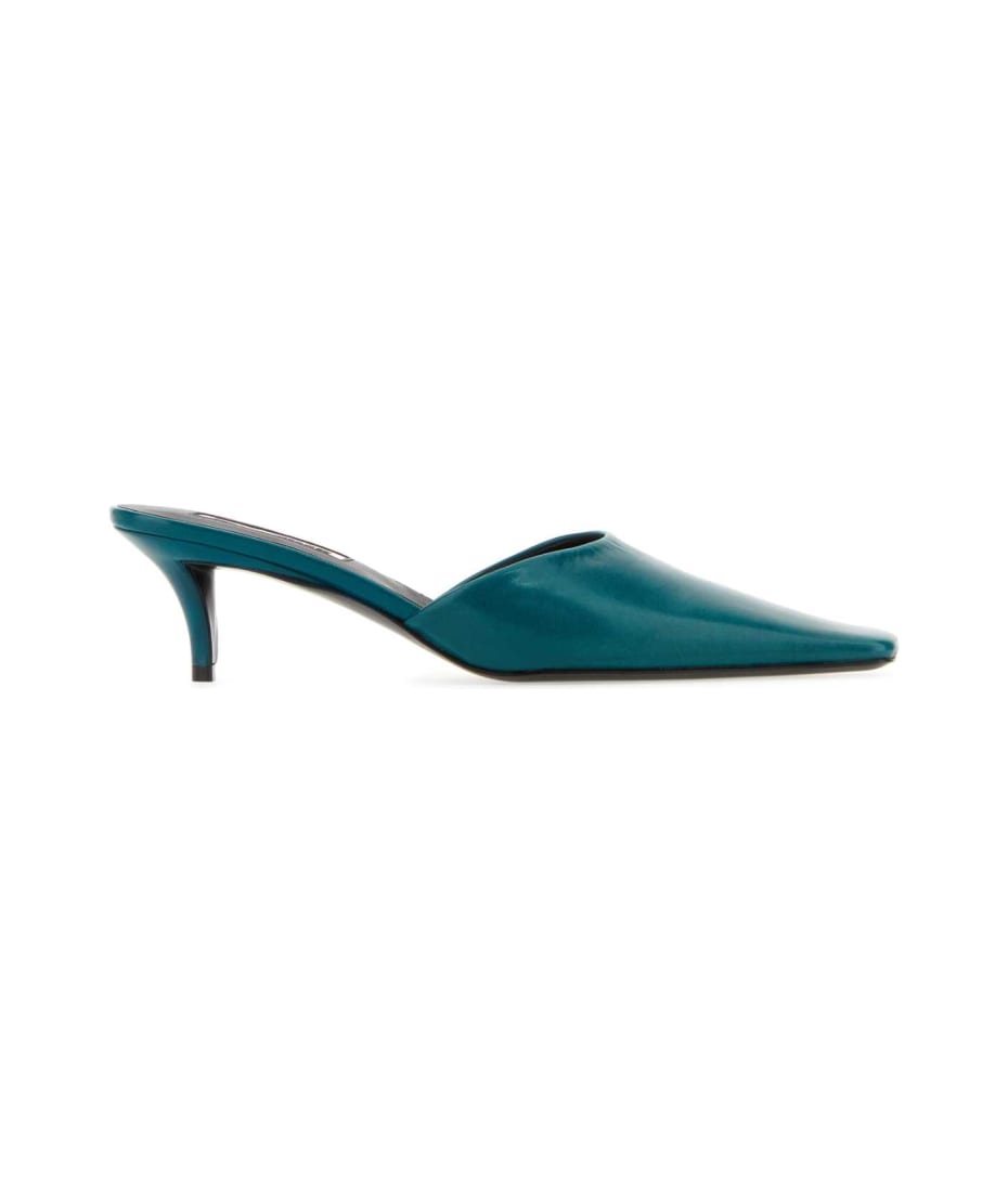 サンダル・ミュール BY FAR Turquoise Leather Ada Mules by FAR(バイファー) サンダル・ミュール(レディース) - 海外通販