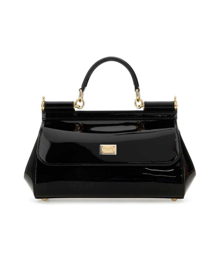 ハンドバッグ DOLCE & GABBANA BLACK LEATHER MEDIUM SICILY HANDBAG Dolce & Gabbana Black Leather Medium Sicily Handbag