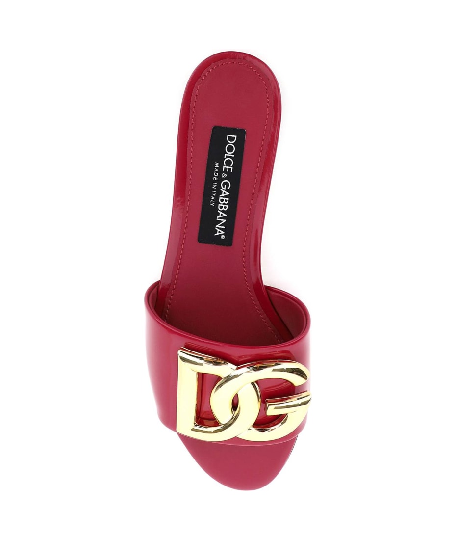 Dolce & Gabbana Patent Leather Slides | italist