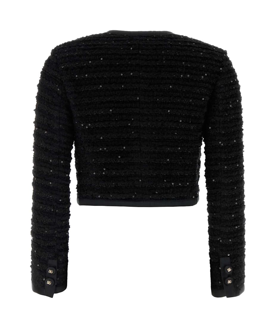 Dolce & Gabbana Black Tweed Blazer | italist Dolce & Gabbana Black Tweed Blazer | italist