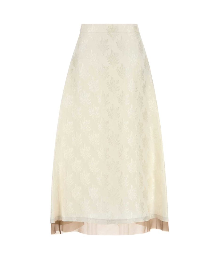 スカート FENDI White Silk Blend Skirt Fendi White Silk Blend Skirt | italist