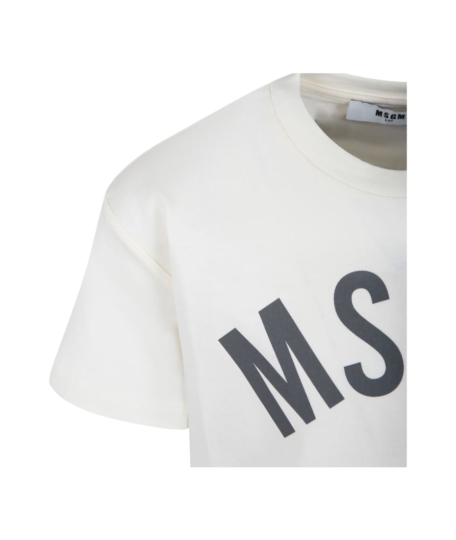 Tシャツ・カットソー MSGM Men T-shirt Ivory 3540MM510237798 02 3840MM101_257097_01_01_1200x.
