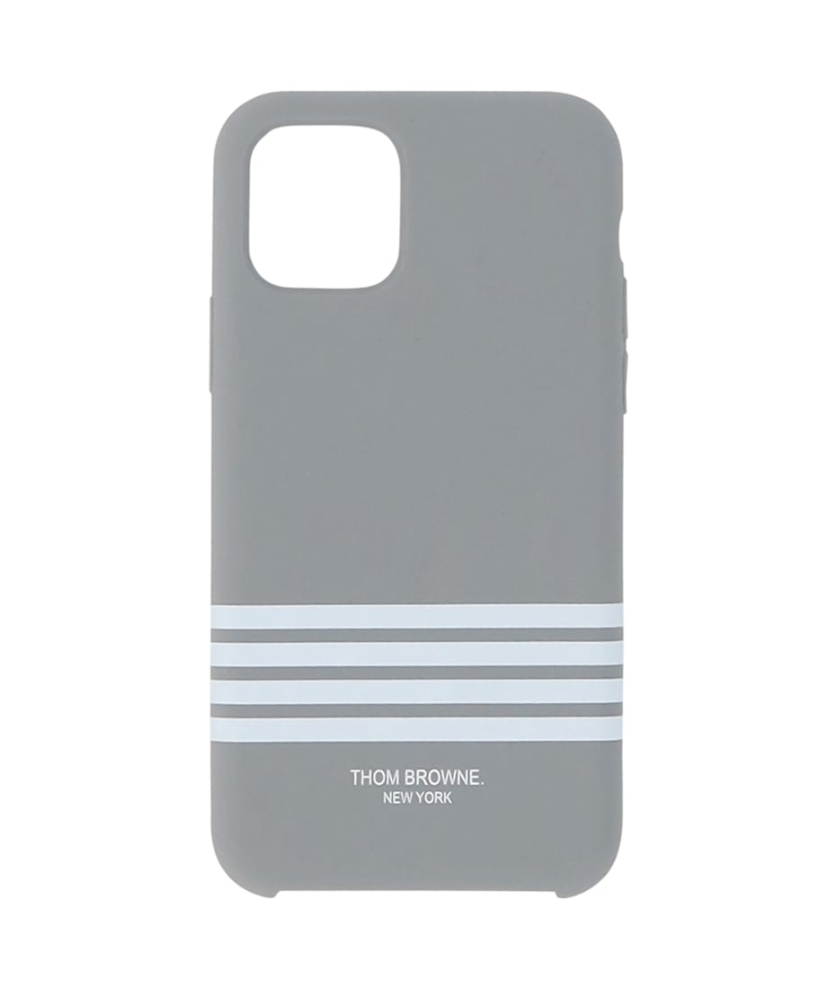 THOM BROWNE - thom browne iPhoneケース Thom Browne Leather iphone 11 case - Black Phone Cases