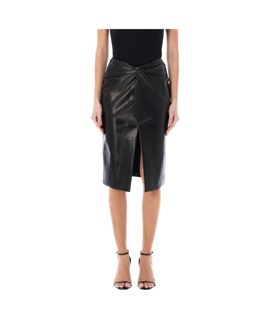 Saint Laurent Lambskin Twist Pencil Skirt | italist, ALWAYS