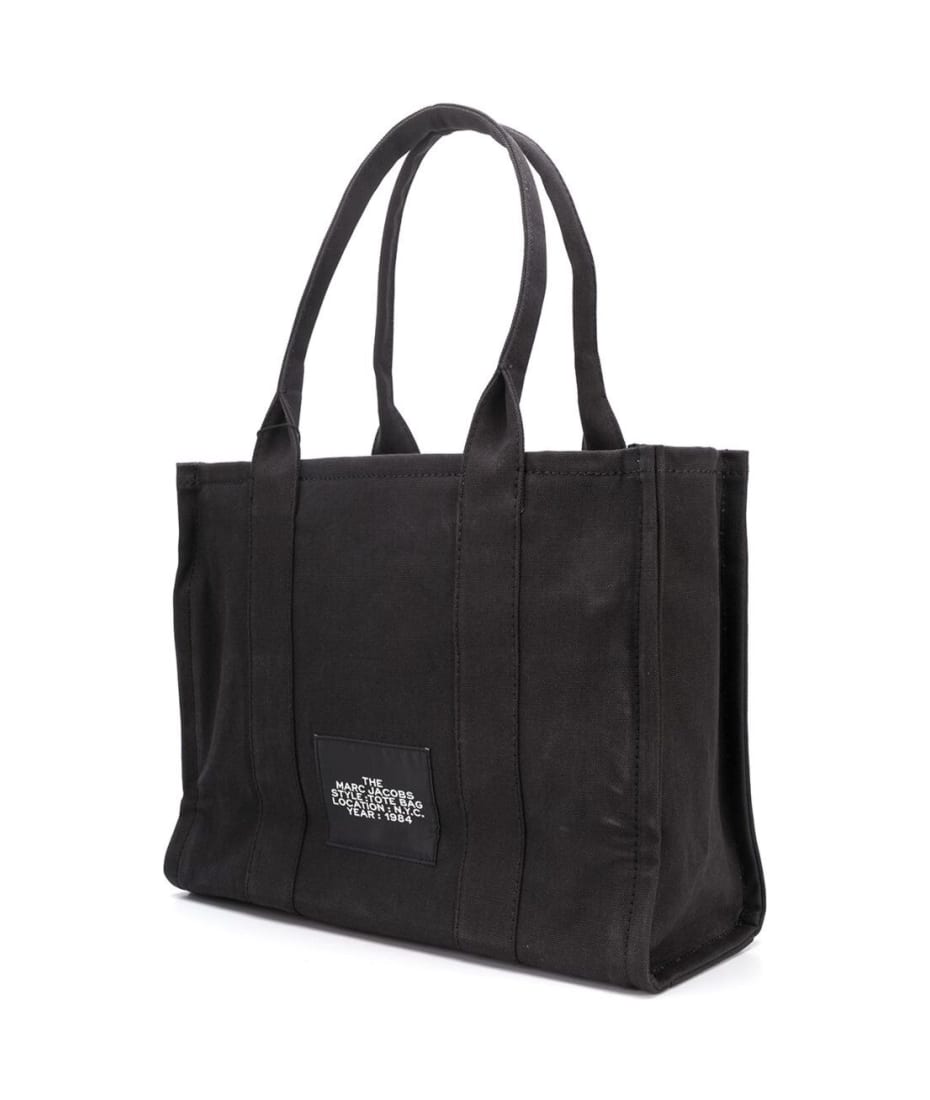 Marc Jacobs 'the Large Tote' Black Tote Bag With Contrasting