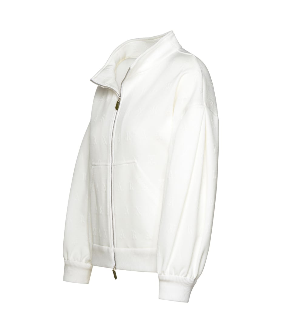 Max Mara 'gastone' White Cotton Blend Crop Jacket - White