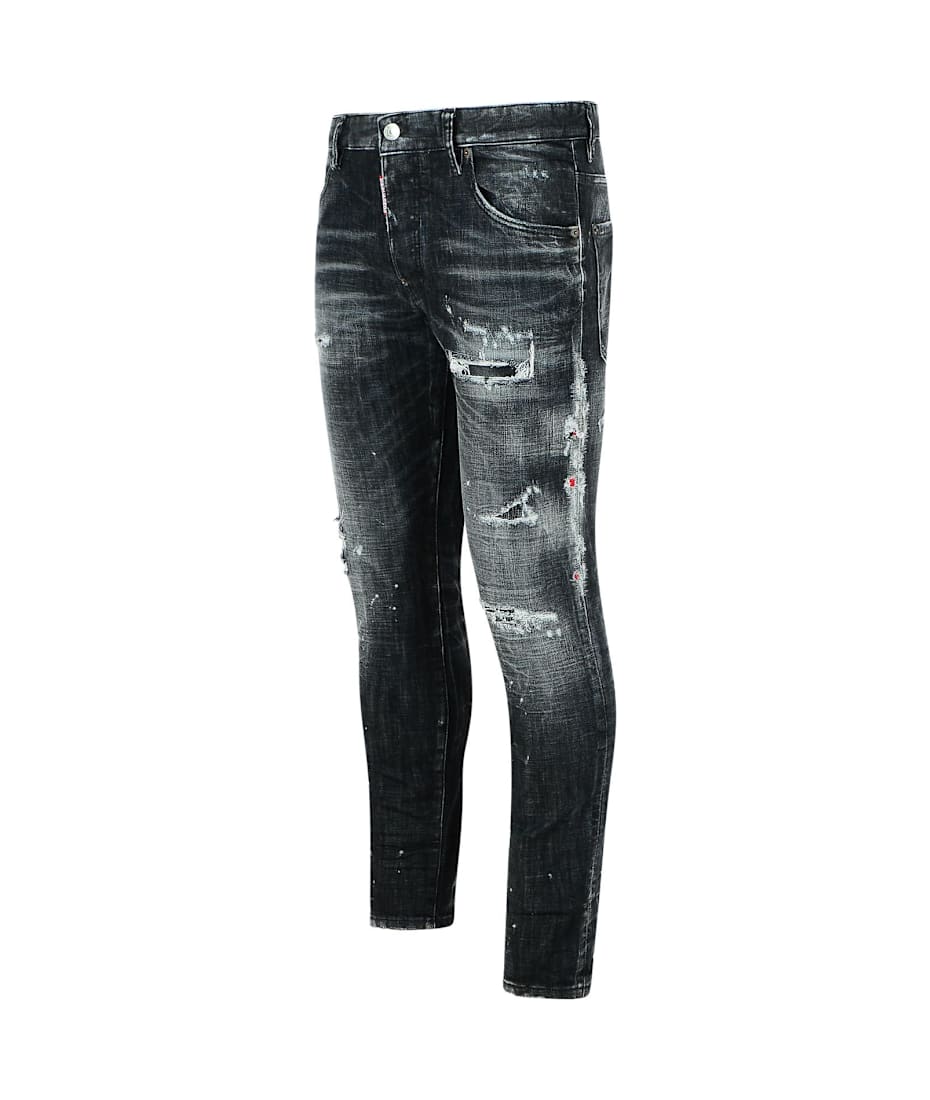【送料&関税込】Dsquared2 Skater Black Cotton Jeans Dsquared2 Skater Black Cotton Jeans | italist