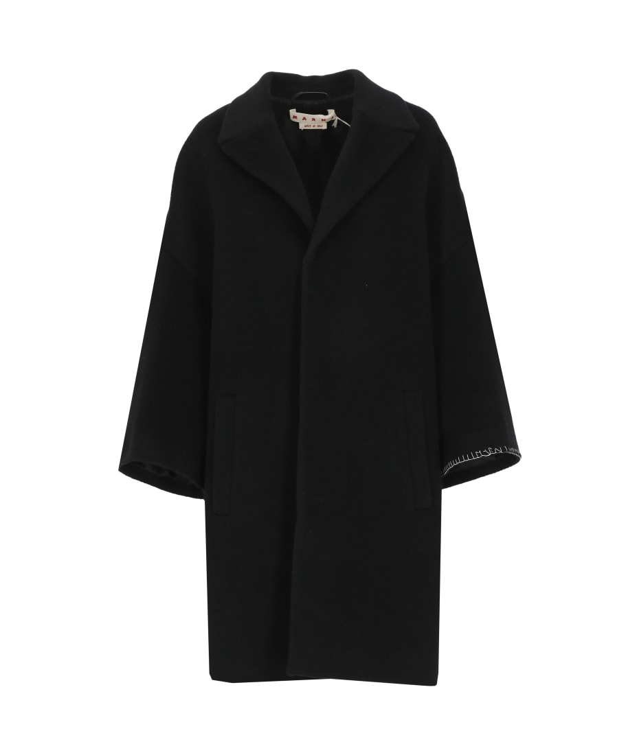 コート MARNI Black Wool Blend Coat Marni Black Wool Blend Coat | italist