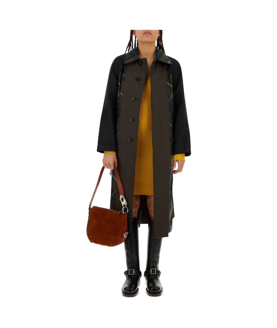 Burberry Brown Suede Knight Small Shoulder Bag | italist