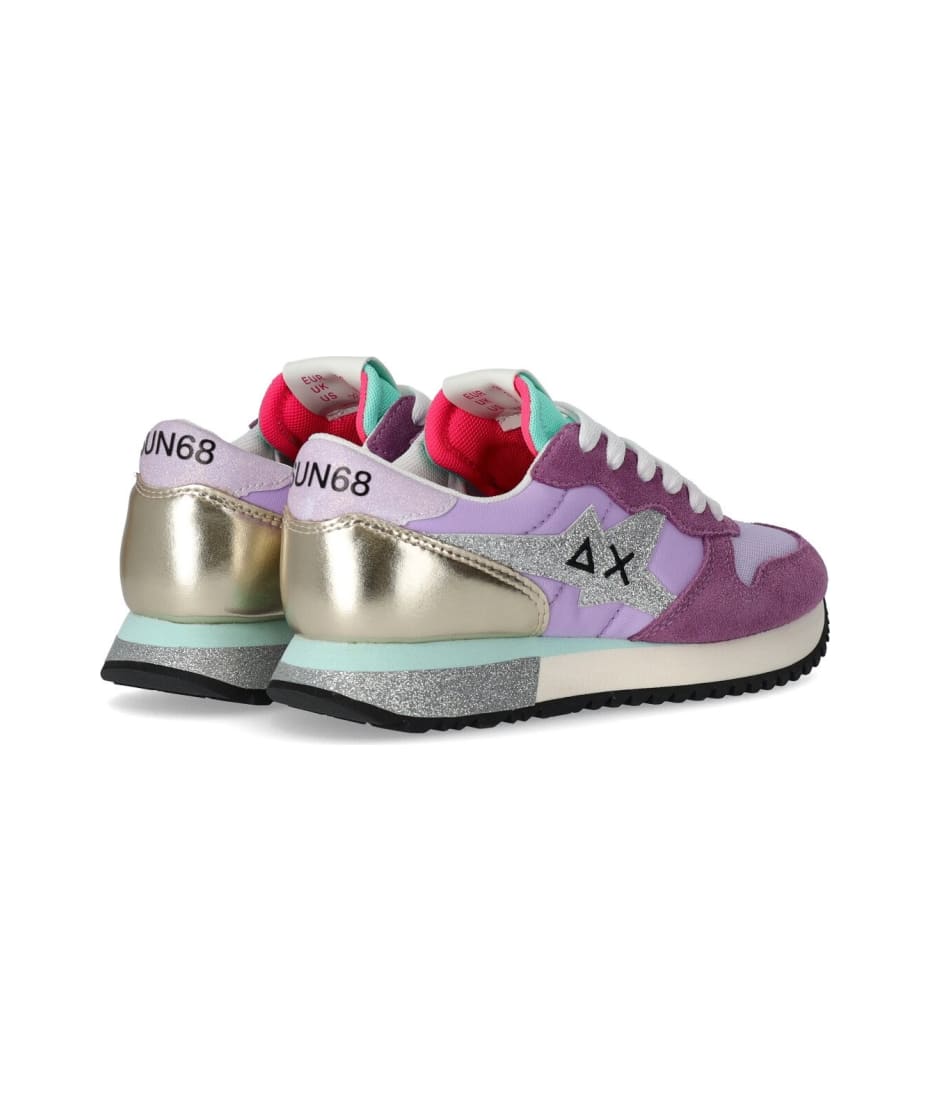 Sun 68 Sun68 Stargirl Glitter Logo Lilac Sneaker | italist
