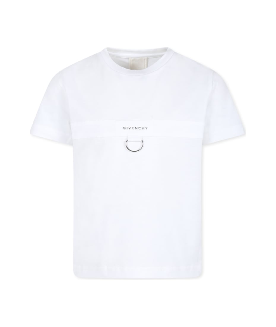 Givenchy Brand Givenchy Kids Top Givenchy White T-shirt For Boy
