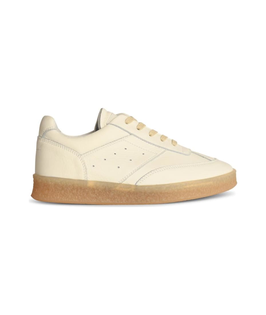 MM6 Maison Margiela White Leather Sneakers | italist, ALWAYS