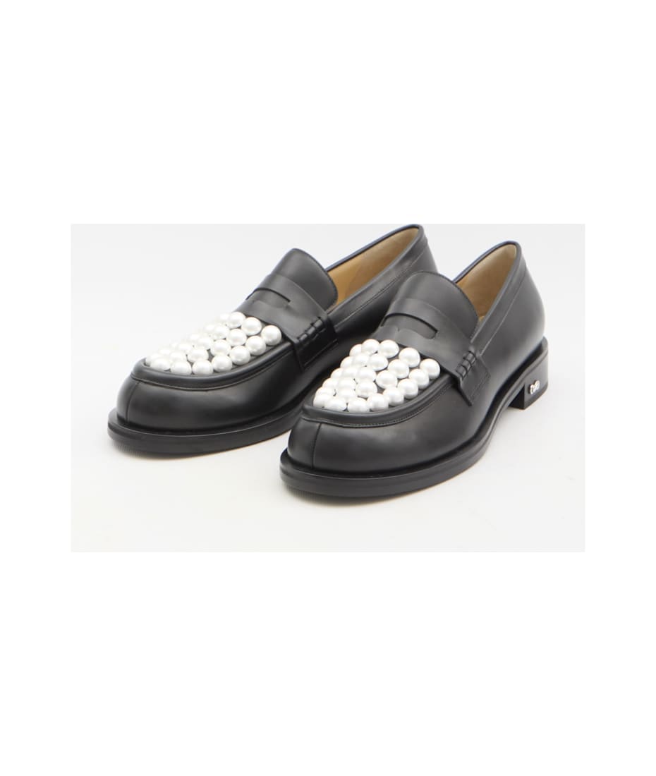 ローファー・オックスフォード MACH & MACH Black leather Sirene loafers Mach & Mach Sirene Loafers | italist