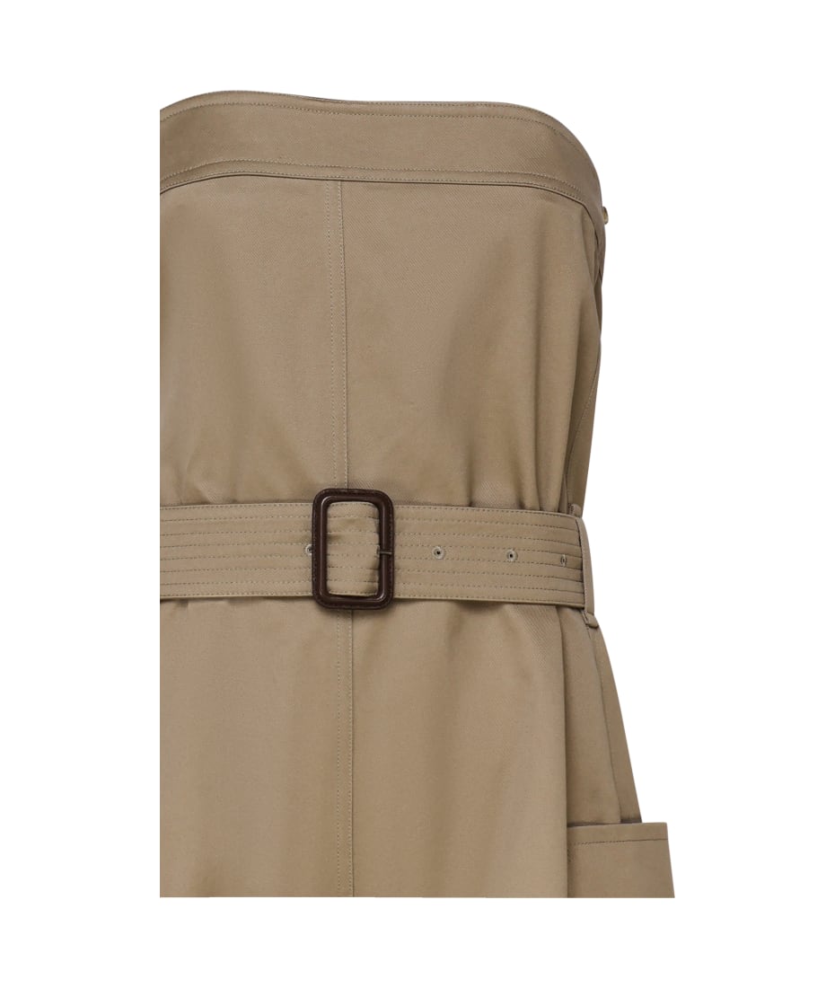 【関税・送料込み】SAINT LAURENT JUMPSUITS BEIGE COTTON SAINT LAURENT | Jumpsuit In Cotton Twill | Women | Beige