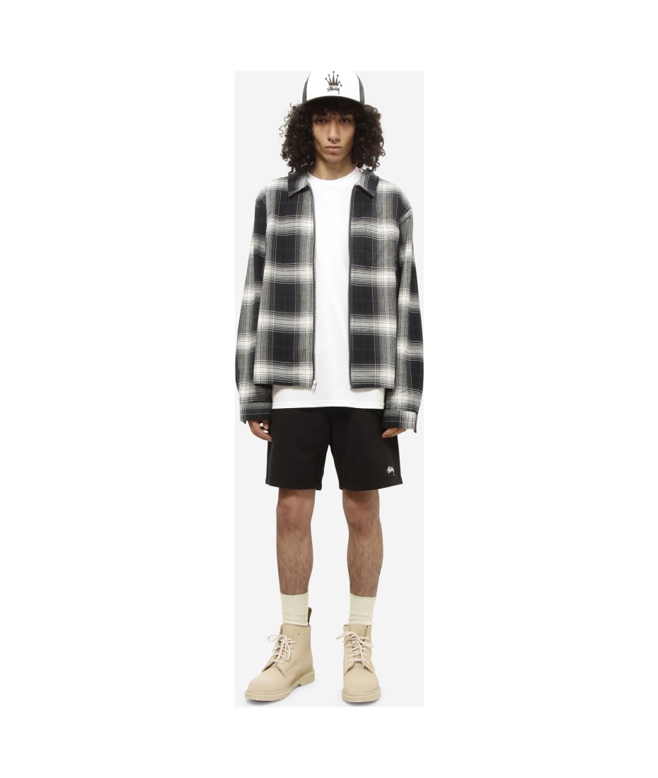 Stussy Shadow Plaid Zip Shirt | italist