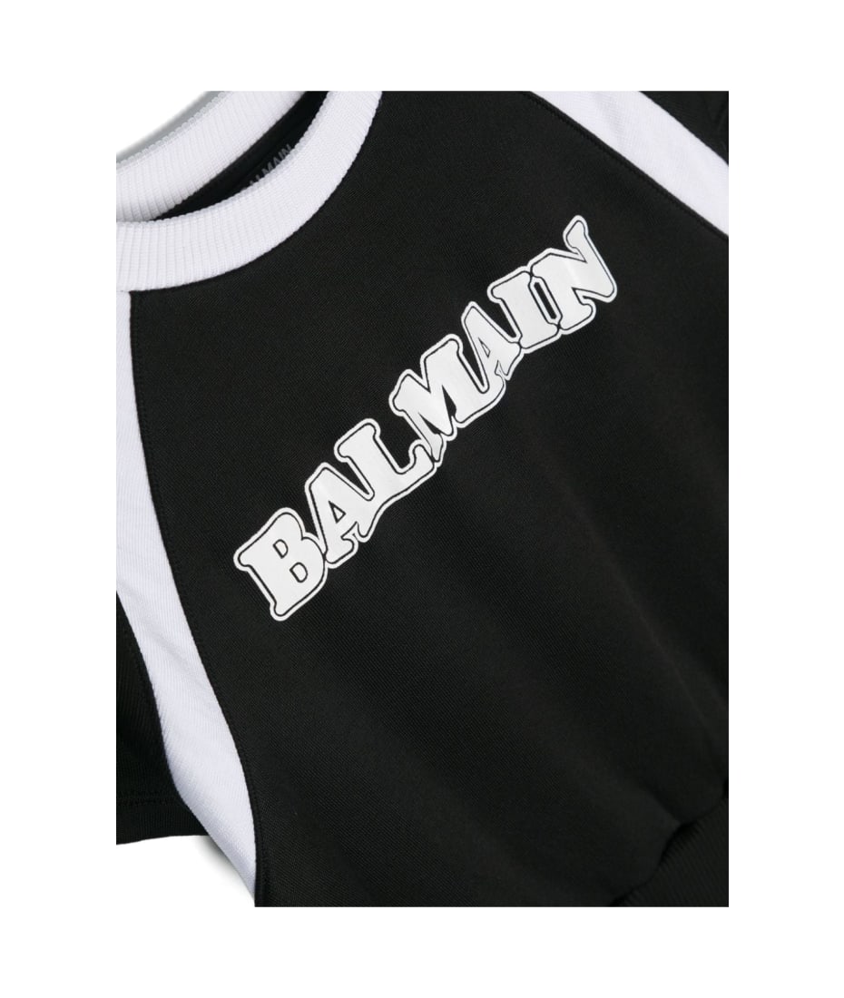 Balmain monogram Abito Con Logo - Black
