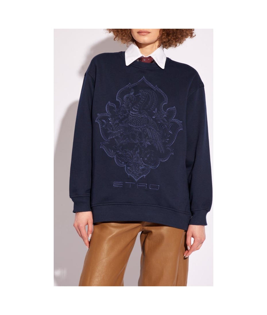 ETRO ロコ刺繍クルネックスウェットシャツ WRMB0002AR255 S9001 Etro Logo Embroidered Crewneck Sweatshirt | italist, ALWAYS