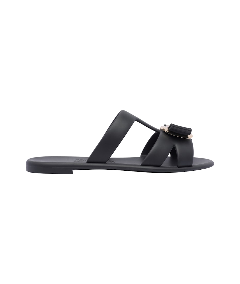 Ferragamo New Vara Plate Slides | italist